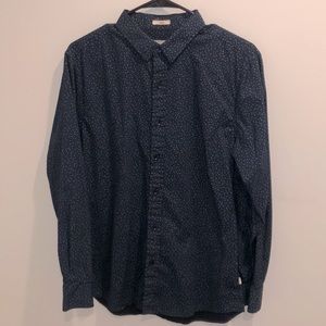 Julian and Mark stretch fit turquoise accent button up